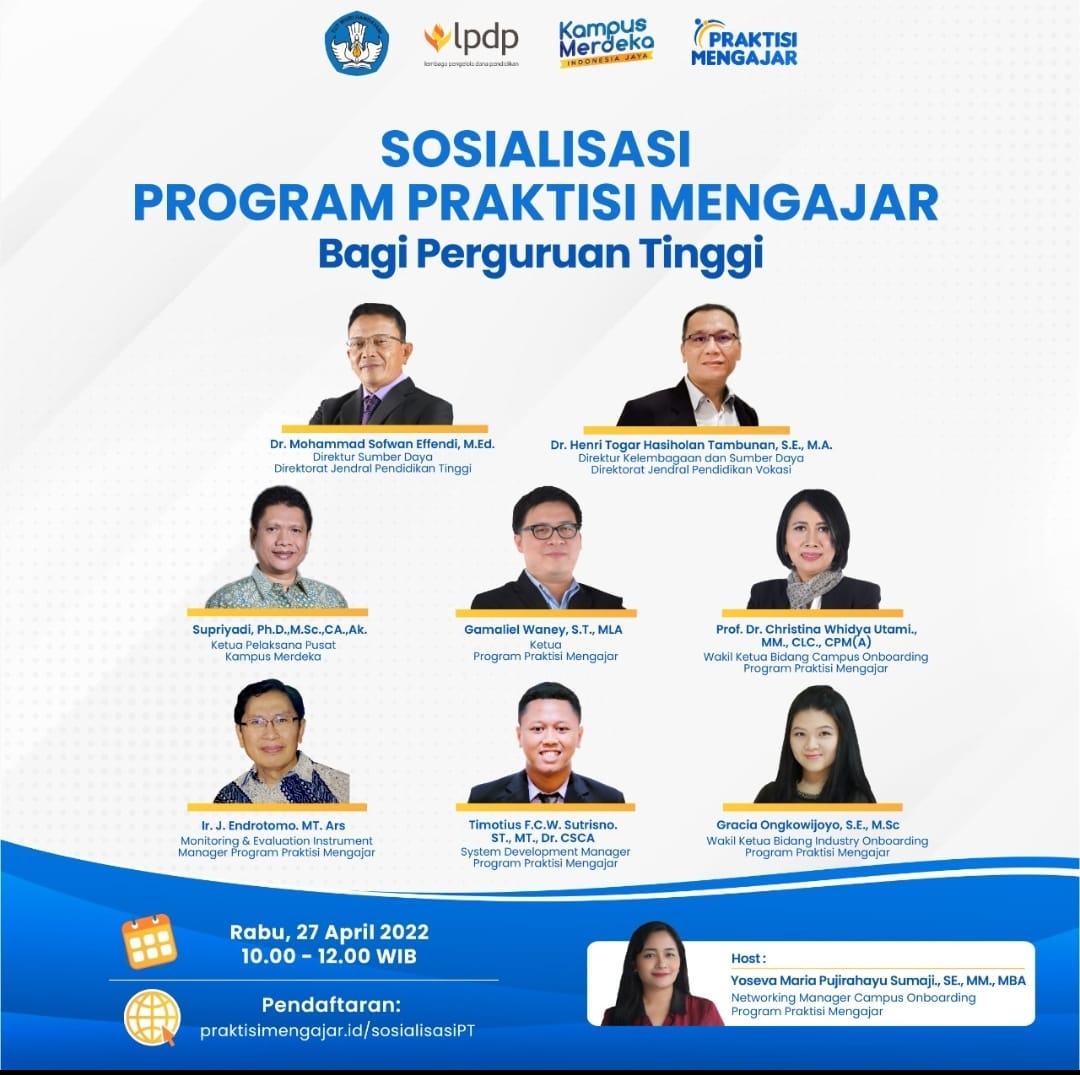 SOSIALISASI PROGRAM PRAKTISI MENGAJAR  BAGI PERGURUAN TINGGI