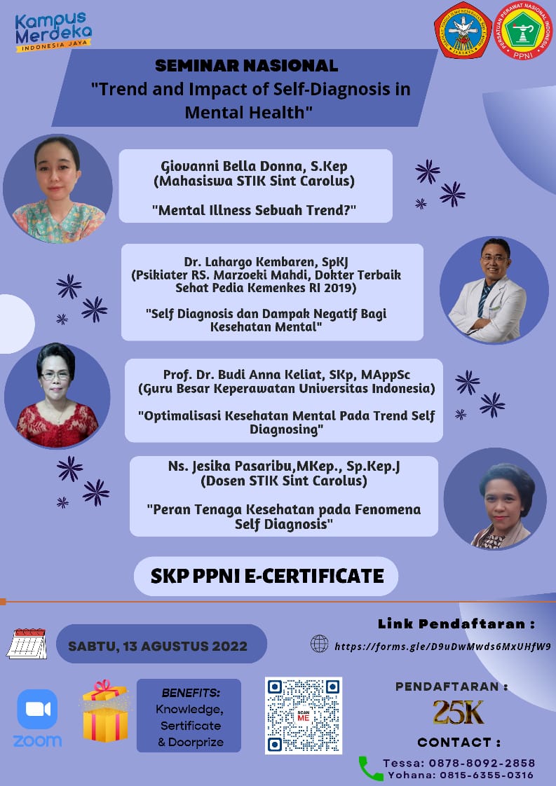 Webinar Nasional Keperawatan: 'Trend and Impact of Self Diagnosis in Mental Health'