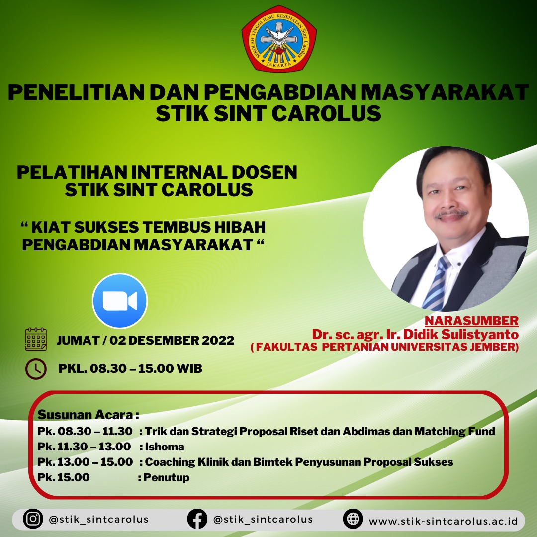 PELATIHAN INTERNAL DOSEN STIK Sint Carolus