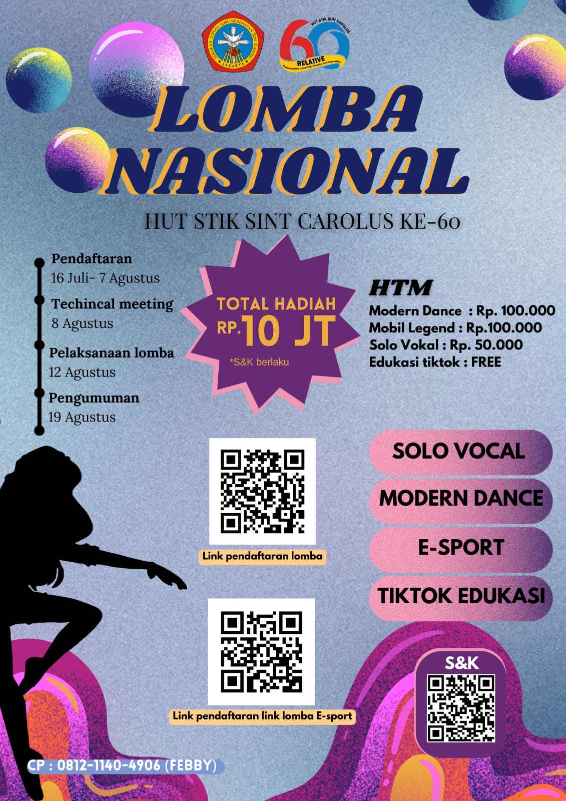 Lomba dalam Perayaan Dies Natalis STIK Sint Carolus ke-60
