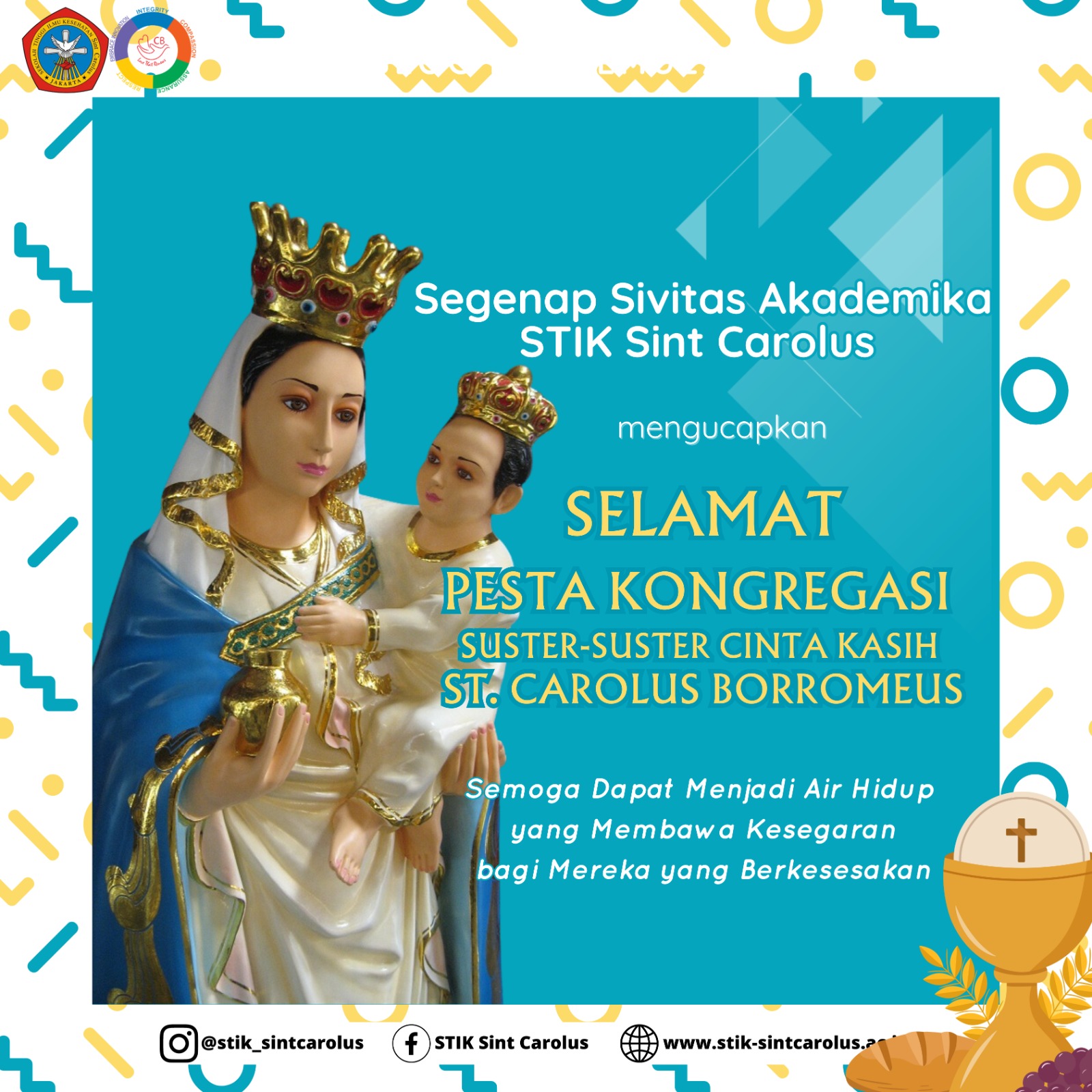 Selamat Pesta Kongregasi Suster-Suster Cinta Kasih St Carolus Borromeus