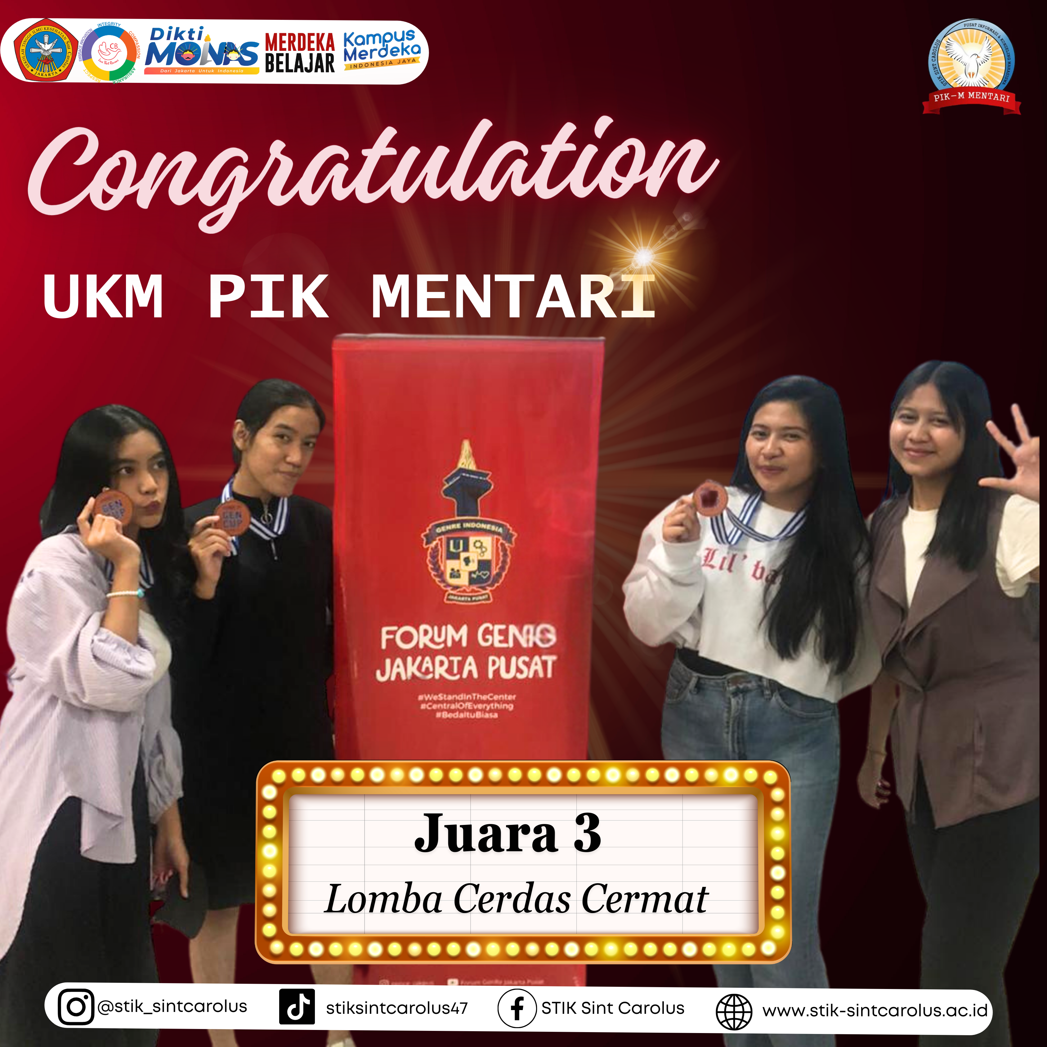 UKM PIK MENTARI JUARA 2 LOMBA CERDAS CERMAT